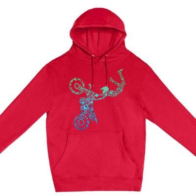 Dirt Bike Rider Motocross Dirt Biking Premium Pullover Hoodie