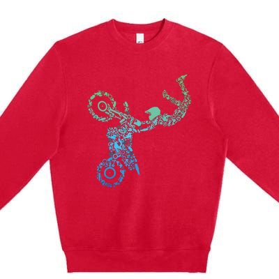 Dirt Bike Rider Motocross Dirt Biking Premium Crewneck Sweatshirt