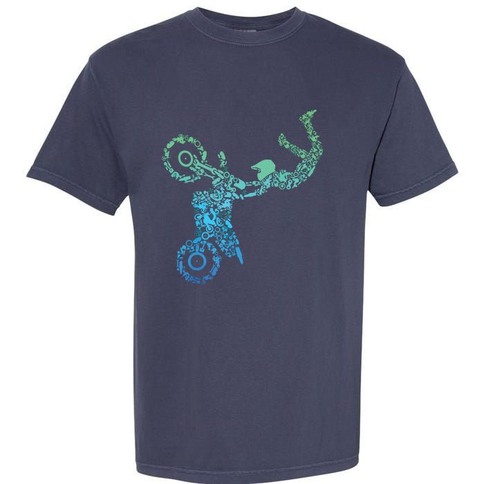 Dirt Bike Rider Motocross Dirt Biking Garment-Dyed Heavyweight T-Shirt