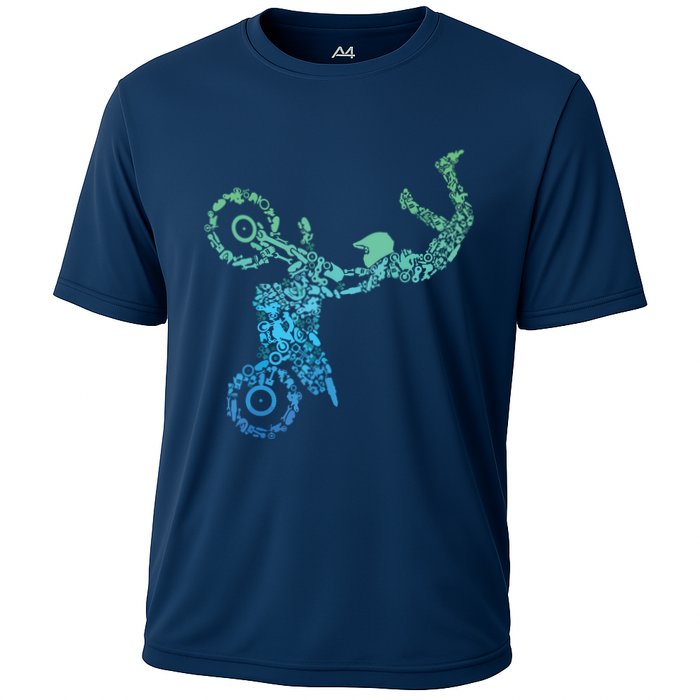 Dirt Bike Rider Motocross Dirt Biking Cooling Performance Crew T-Shirt