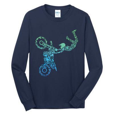 Dirt Bike Rider Motocross Dirt Biking Tall Long Sleeve T-Shirt