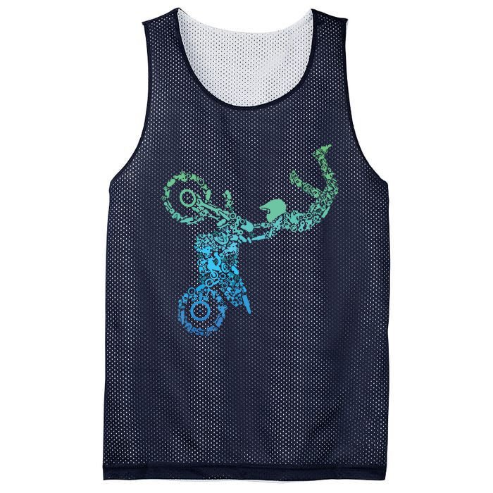 Dirt Bike Rider Motocross Dirt Biking Mesh Reversible Basketball Jersey Tank