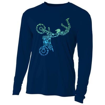 Dirt Bike Rider Motocross Dirt Biking Cooling Performance Long Sleeve Crew