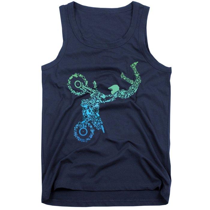 Dirt Bike Rider Motocross Dirt Biking Tank Top