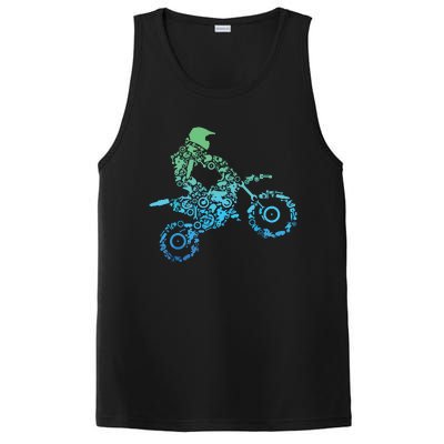 Dirt Bike Rider Motocross Dirt Biking Gift PosiCharge Competitor Tank