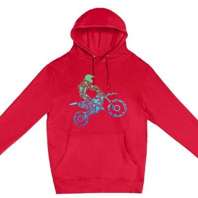 Dirt Bike Rider Motocross Dirt Biking Gift Premium Pullover Hoodie