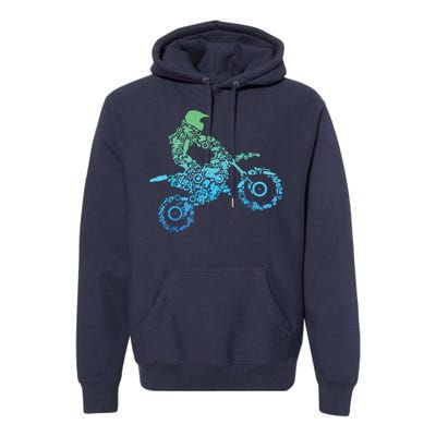 Dirt Bike Rider Motocross Dirt Biking Gift Premium Hoodie