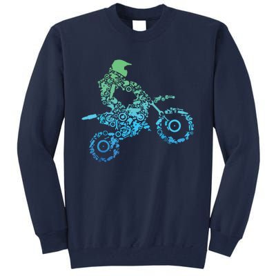 Dirt Bike Rider Motocross Dirt Biking Gift Tall Sweatshirt