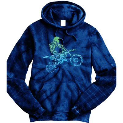 Dirt Bike Rider Motocross Dirt Biking Gift Tie Dye Hoodie