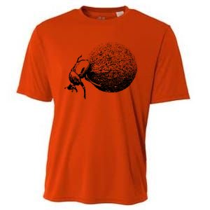 Dung Beetle Rolling Dung Ball African Wildlife Cooling Performance Crew T-Shirt