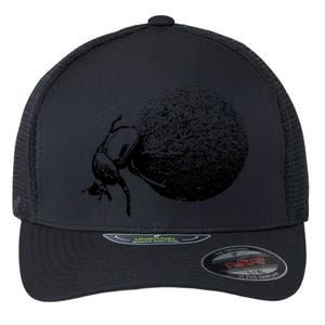 Dung Beetle Rolling Dung Ball African Wildlife Flexfit Unipanel Trucker Cap