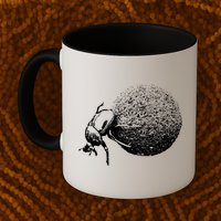 Dung Beetle Rolling Dung Ball African Wildlife Mug