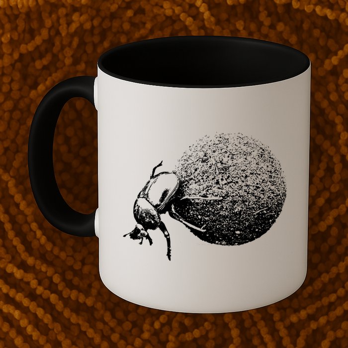 Dung Beetle Rolling Dung Ball African Wildlife Mug