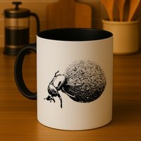 Dung Beetle Rolling Dung Ball African Wildlife Mug