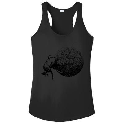 Dung Beetle Rolling Dung Ball African Wildlife Ladies PosiCharge Competitor Racerback Tank