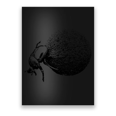 Dung Beetle Rolling Dung Ball African Wildlife Poster