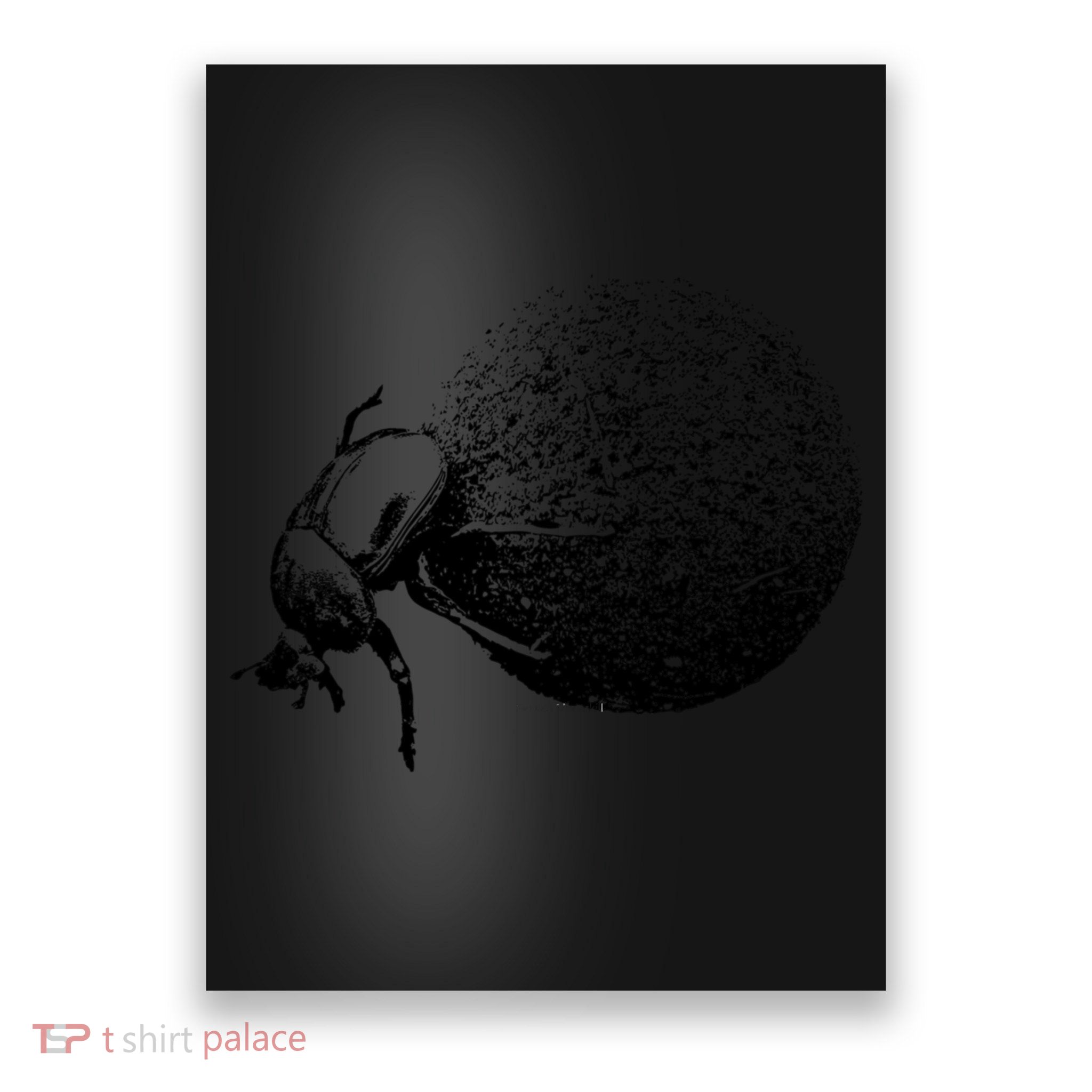 Dung Beetle Rolling Dung Ball African Wildlife Poster