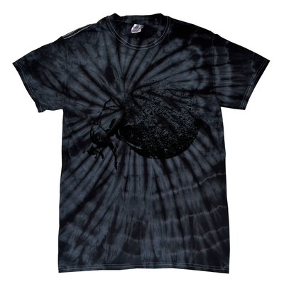 Dung Beetle Rolling Dung Ball African Wildlife Tie-Dye T-Shirt