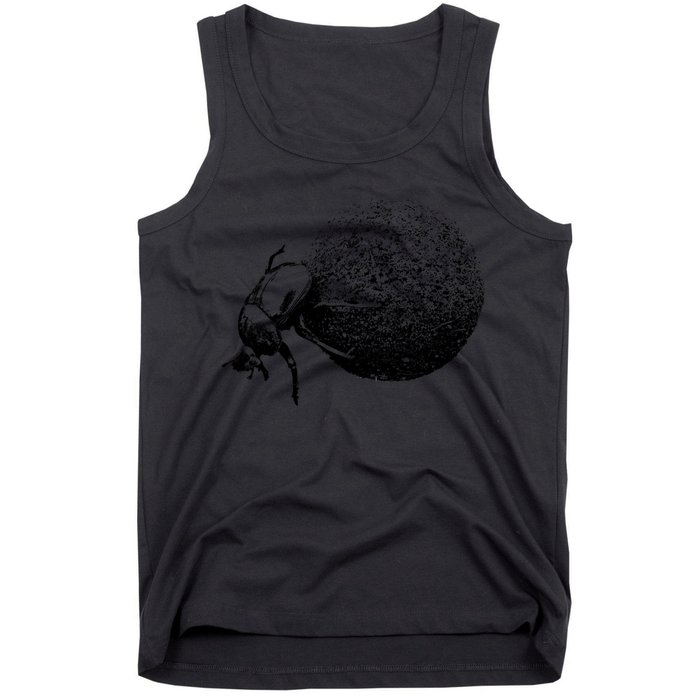 Dung Beetle Rolling Dung Ball African Wildlife Tank Top