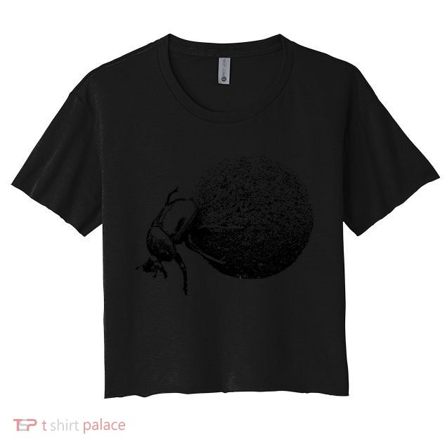Dung Beetle Rolling Dung Ball African Wildlife Crop Top