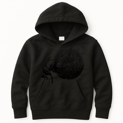 Dung Beetle Rolling Dung Ball African Wildlife Kids Hoodie