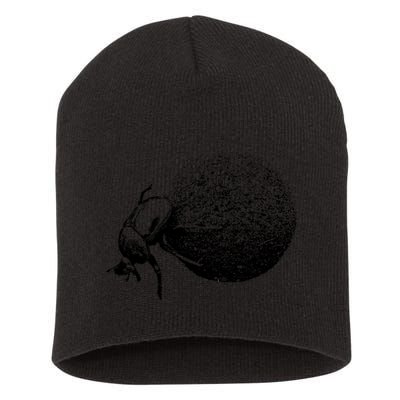 Dung Beetle Rolling Dung Ball African Wildlife Short Acrylic Beanie