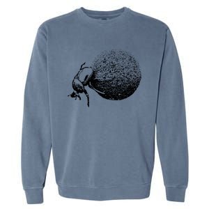 Dung Beetle Rolling Dung Ball African Wildlife Garment-Dyed Sweatshirt