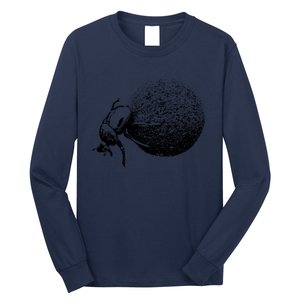 Dung Beetle Rolling Dung Ball African Wildlife Long Sleeve Shirt