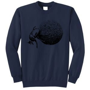 Dung Beetle Rolling Dung Ball African Wildlife Tall Sweatshirt