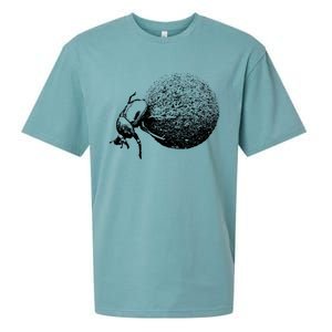 Dung Beetle Rolling Dung Ball African Wildlife Sueded Cloud Jersey T-Shirt