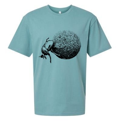 Dung Beetle Rolling Dung Ball African Wildlife Sueded Cloud Jersey T-Shirt
