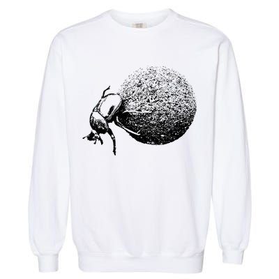 Dung Beetle Rolling Dung Ball African Wildlife Garment-Dyed Sweatshirt