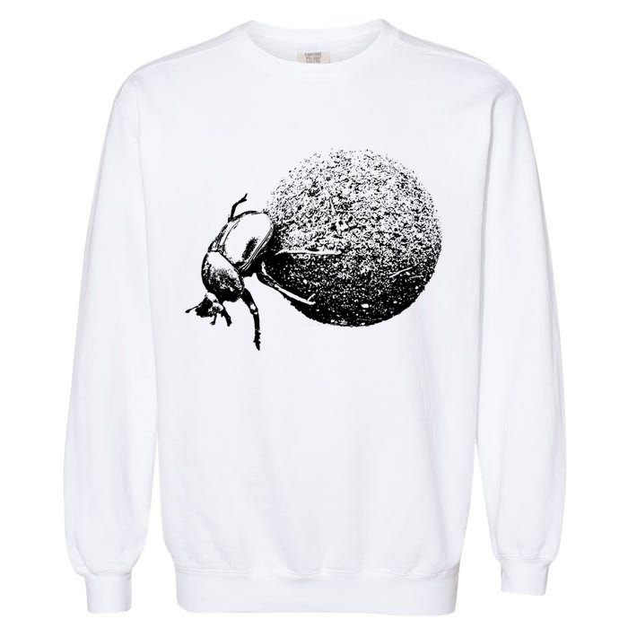 Dung Beetle Rolling Dung Ball African Wildlife Garment-Dyed Sweatshirt