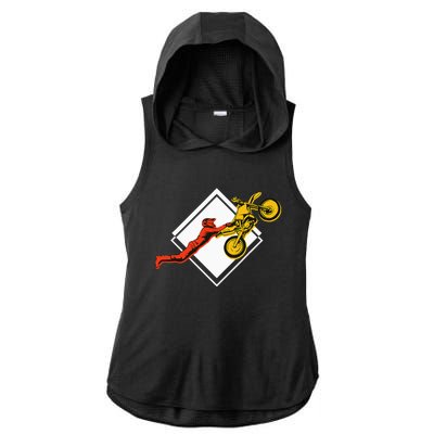 Dirt Bike Riding MX Motocross Supercross Ladies PosiCharge Tri-Blend Wicking Draft Hoodie Tank