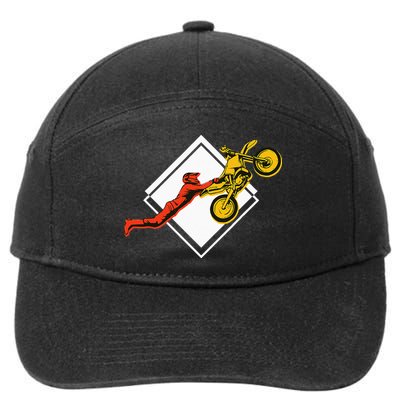 Dirt Bike Riding MX Motocross Supercross 7-Panel Snapback Hat