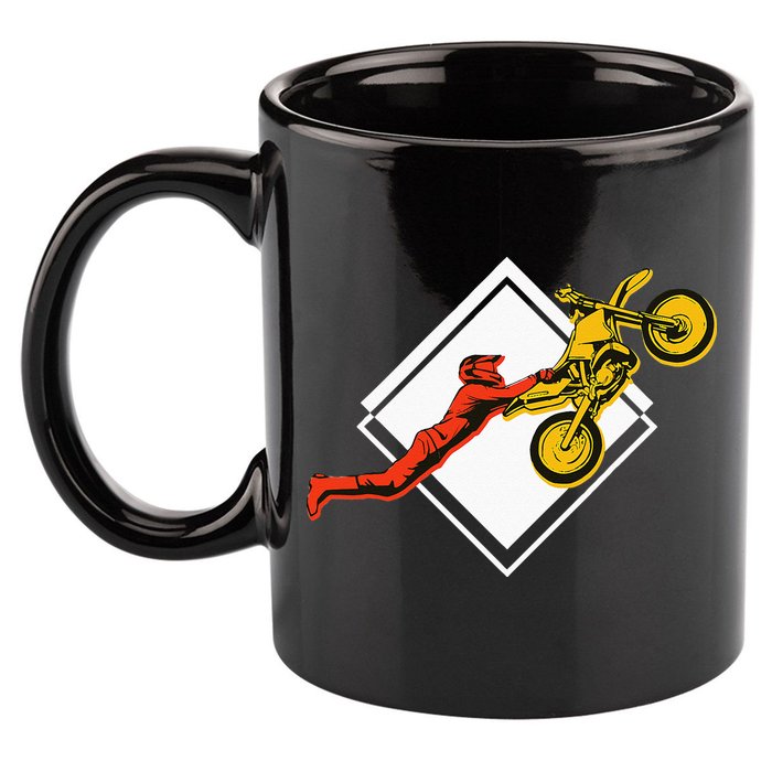 Dirt Bike Riding MX Motocross Supercross 11oz C Handle Ceramic Mug