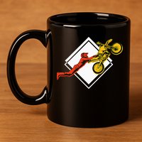 Dirt Bike Riding MX Motocross Supercross 11oz C Handle Ceramic Mug