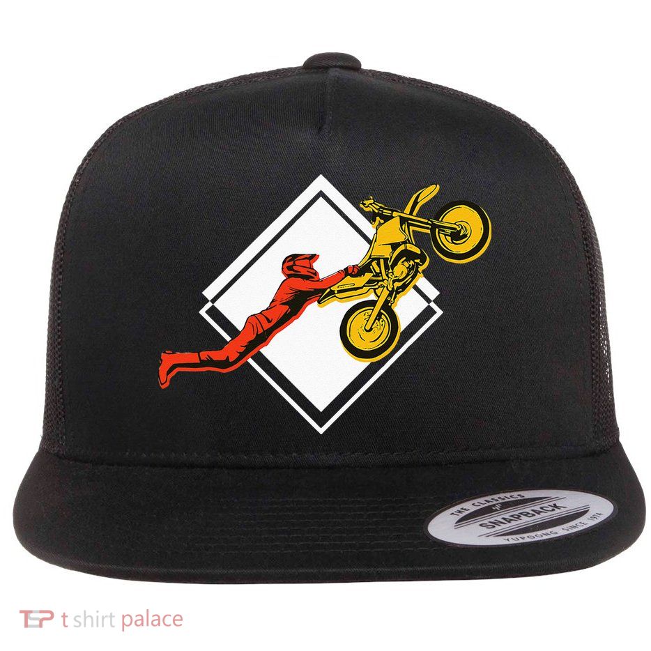Dirt Bike Riding MX Motocross Supercross Flatbill Hat