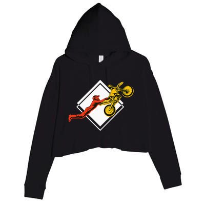 Dirt Bike Riding MX Motocross Supercross Crop Fleece Hoodie