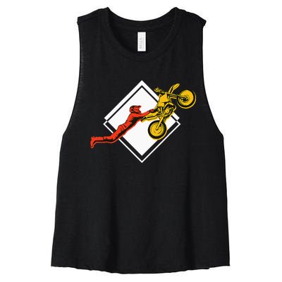 Dirt Bike Riding MX Motocross Supercross Women's Racerback Cropped Tank