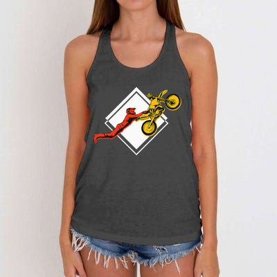 Dirt Bike Riding MX Motocross Supercross Women's Knotted Racerback Tank