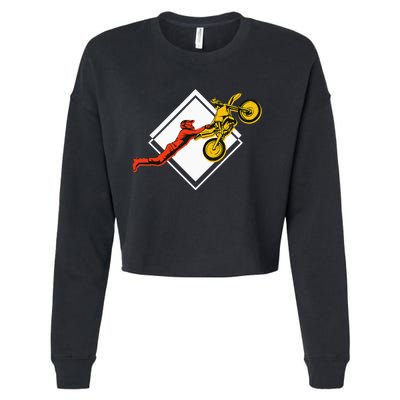 Dirt Bike Riding MX Motocross Supercross Cropped Pullover Crew