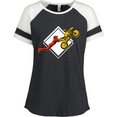 Dirt Bike Riding MX Motocross Supercross Enza Ladies Jersey Colorblock Tee