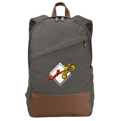 Dirt Bike Riding MX Motocross Supercross Cotton Canvas Backpack