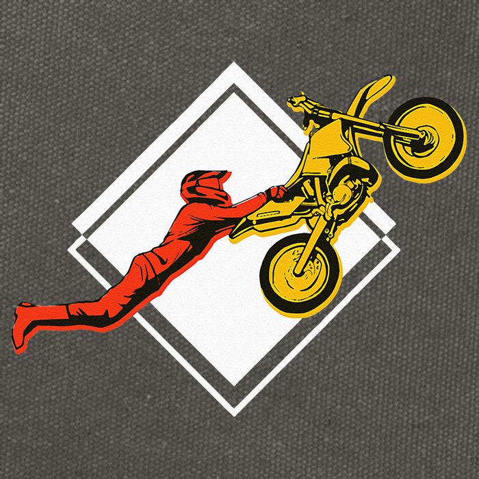 Dirt Bike Riding MX Motocross Supercross Cotton Canvas Backpack