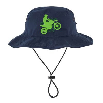 Dirt Bike Rider Tire Tracks Neon Green Legacy Cool Fit Booney Bucket Hat