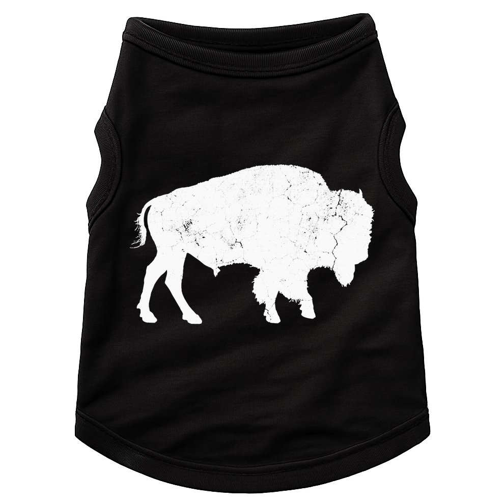 Distressed Buffalo Retro Bison Animal Lover Doggie Tank