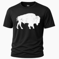 Distressed Buffalo Retro Bison Animal Lover Cooling Performance Crew T-Shirt