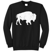 Distressed Buffalo Retro Bison Animal Lover Sweatshirt