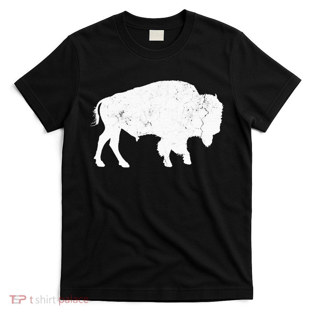 Distressed Buffalo Retro Bison Animal Lover T-Shirt